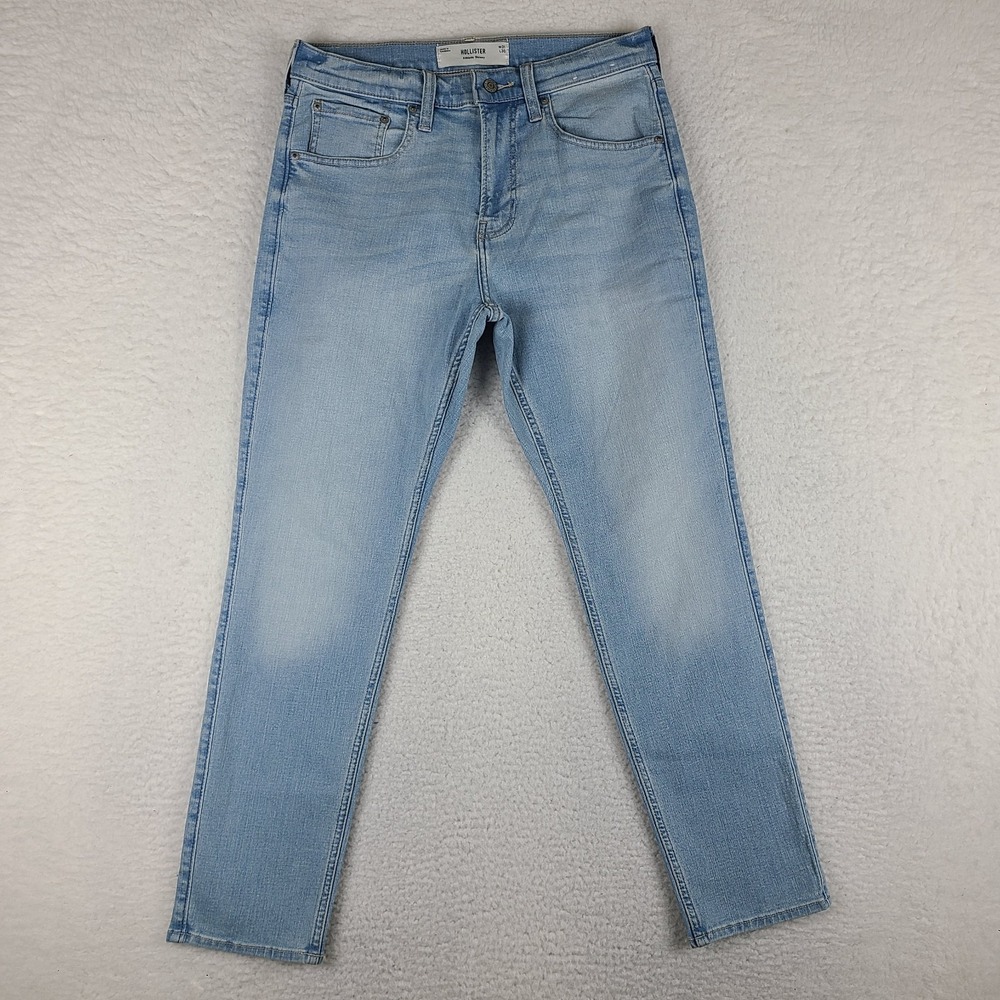 Hollister Jeans Mens‎ 31x30 Blue Athletic Skinny Light Wash Denim